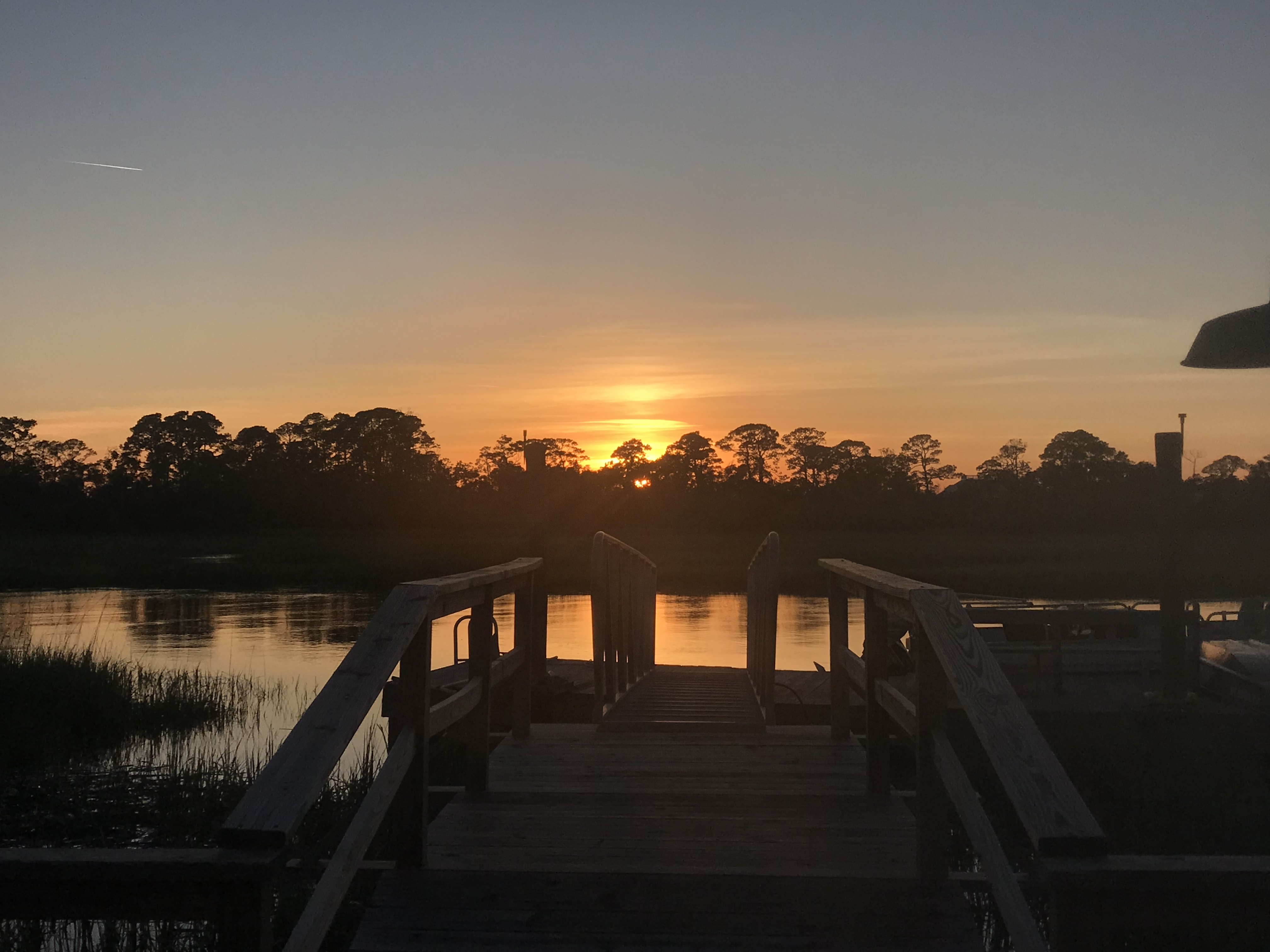Sunset at dock.